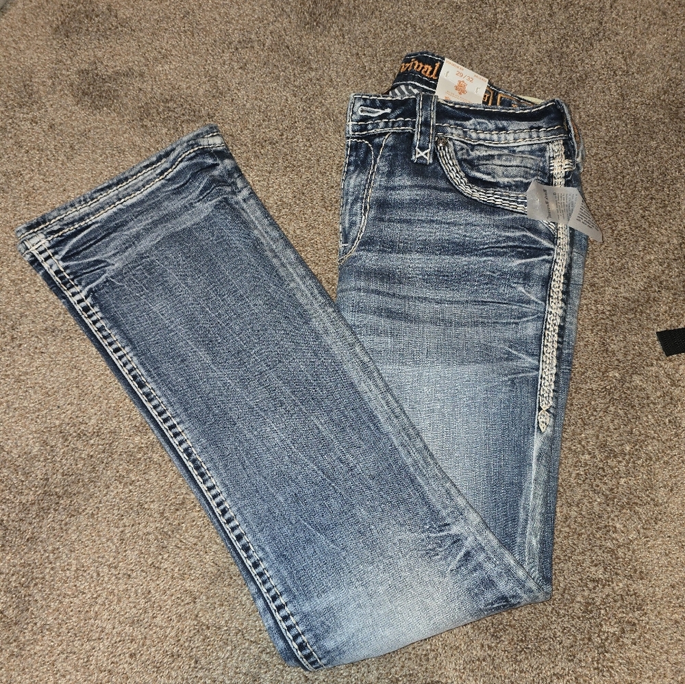 Rock Revival Women's Boot Cut Low Rise Jeans 29x32 New